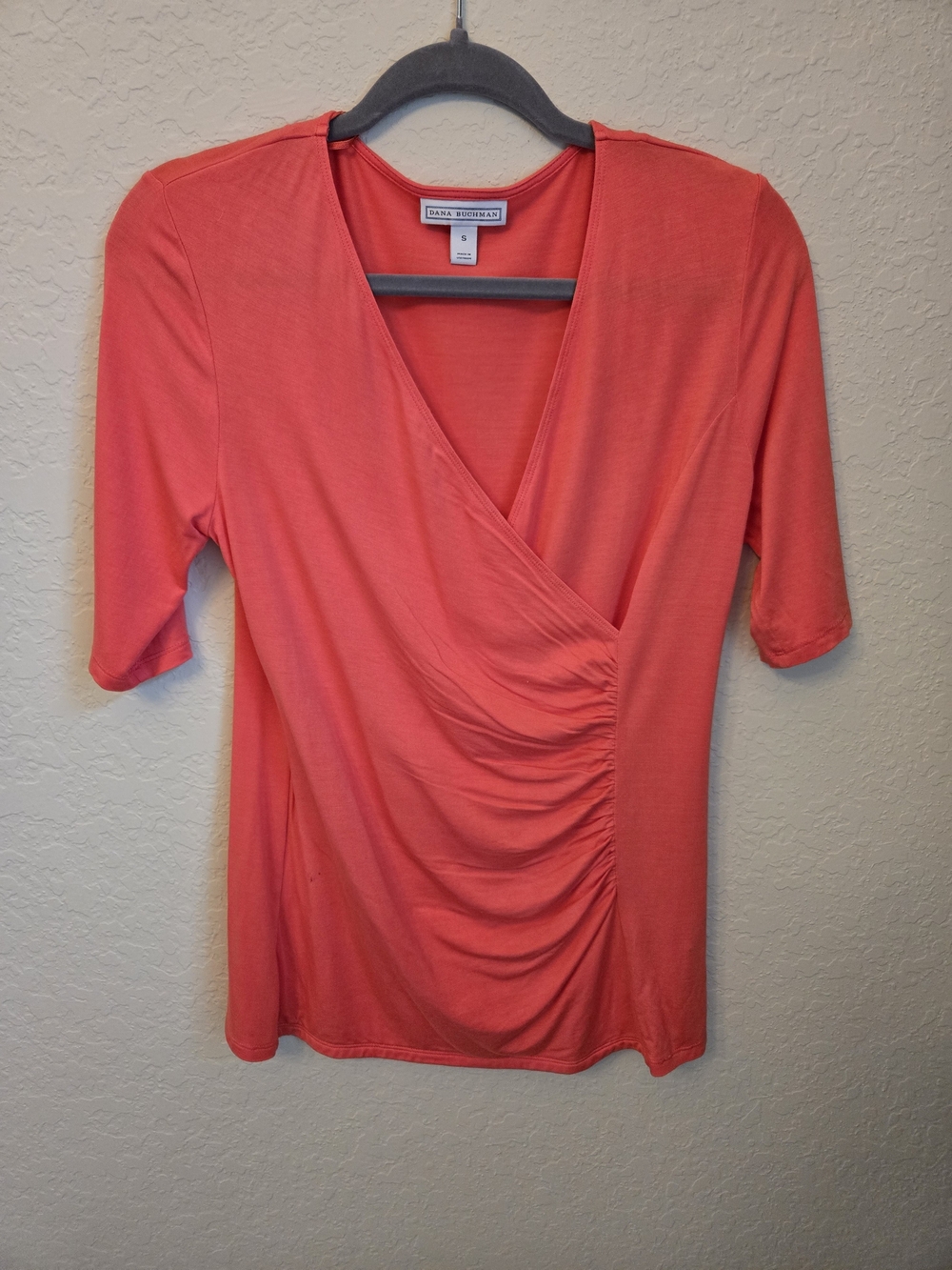 Dana Buchman Coral Wrap-Style Women's Top